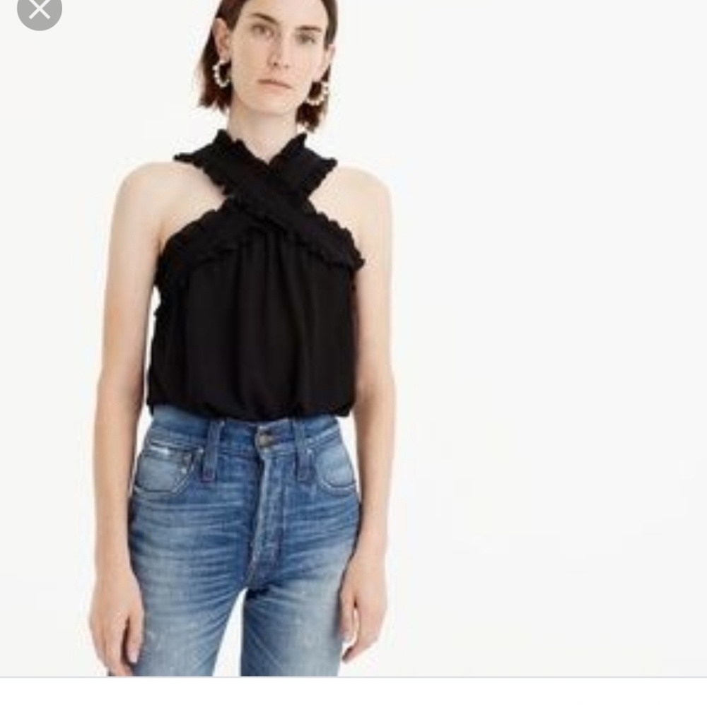 Jcrew cross front tank blouse